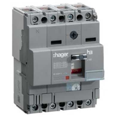 Автоматический выключатель Hager HHA161H x160 In=160А 4п 25kA Трег./Мфікс.
