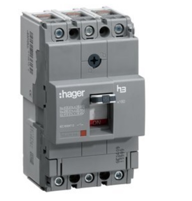Автоматический выключатель Hager HHA160H x160 In=160А 3п 25kA Трег./Мфікс.