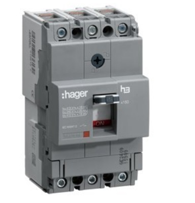 Автоматический выключатель Hager HHA125H x160 In=125А 3п 25kA Трег./Мфікс.