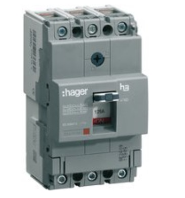 Автоматический выключатель Hager HDA100L x160 In=100А 3п 18kA Тфікс./Мфікс.