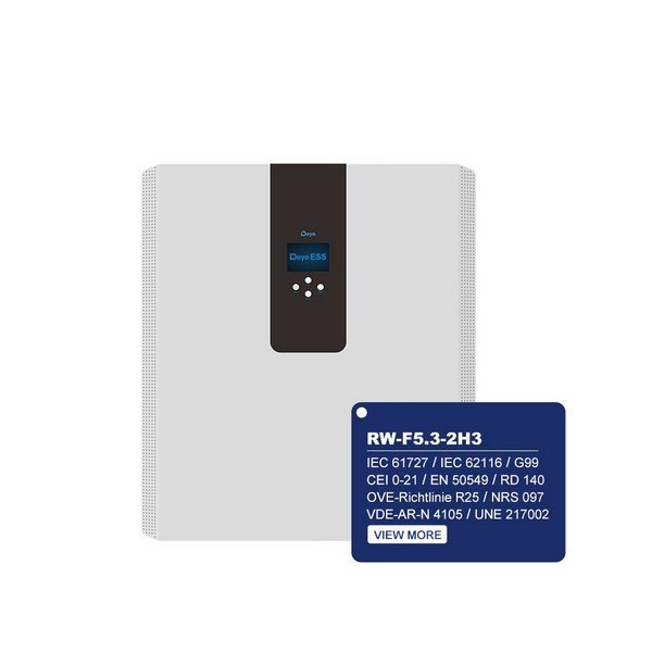 Гибридный инвертор Deye RW-F5.3-2H3 3.6кW; АКБ 5,3кW/ч